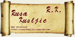 Rusa Kušljić vizit kartica